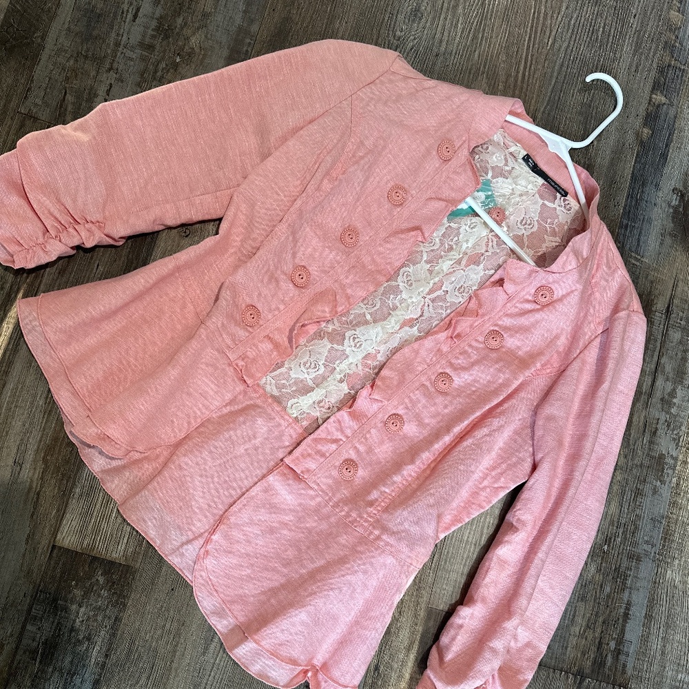 Light pink linen blazer